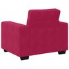 vidaXL Sofa Fotel Wino Czerwone 100x77x82 cm Aksamit