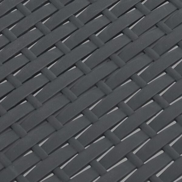 vidaXL Stolik ogrodowy, antracytowy, 58x58x41 cm, rattan PP