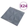 vidaXL Panele ścienne 24 pcs Szary diamentowy 50 x 50 cm Pianka XPS