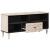 vidaXL Szafka pod telewizor Biały 100 x 33,5 x 46 cm Drewno z mango