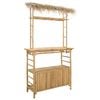 vidaXL St&oacute;ł barowy na zewnątrz Naturalny 110 x 50 x 209 cm Bambus