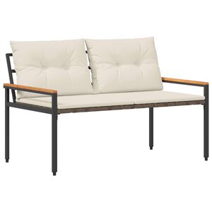 vidaXL Ławka ogrodowa 2 -Seater 116 x 67,5 x 72 cm polirattan