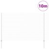 vidaXL Ogrodzenie z słupkiem Srebrny 1,5 x 10 m Stal