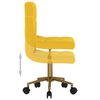 vidaXL Obrotowe krzesło stołowe, ż&oacute;łte, obite aksamitem