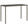 vidaXL St&oacute;ł ogrodowy ze szklanym blatem, szary, 115x54x74cm, rattan PE