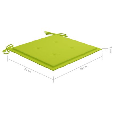 vidaXL 3-cz. zestaw mebli ogrodowych z poduszkami, składany, tekowy