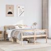 vidaXL Ł&oacute;żko dla seniora, z wezgłowiem, 140x190 cm, lite drewno
