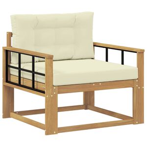vidaXL Środkowa sofa ogrodowa Poliester Biały