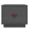 vidaXL Szafki nocne, 2 szt., szare, 40x34x35 cm, lite drewno sosnowe