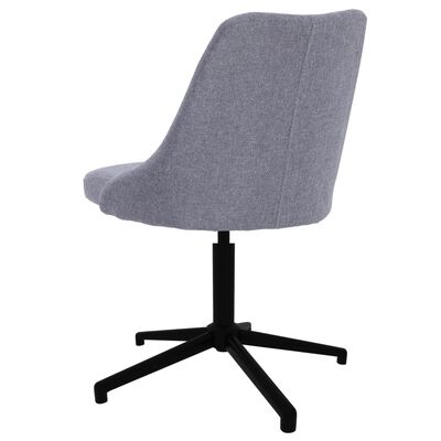 vidaXL Obrotowe krzesło stołowe, jasnoszare, obite tkaniną