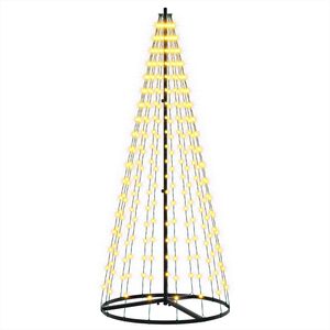 vidaXL Choinka świąteczna LED 165 cm 270 LED Ciepła biel Żelazo Czarny