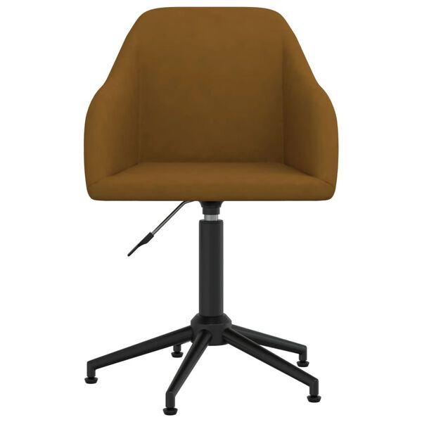 vidaXL Obrotowe krzesła stołowe, 2 szt., brązowe, aksamitne