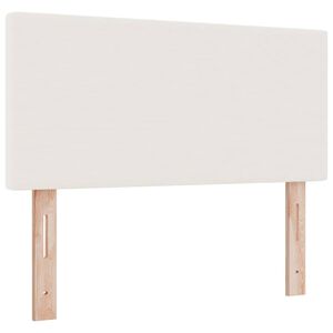 vidaXL Zagł&oacute;wek Kremowy 100 cm Tkanina sztruksowa
