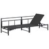 vidaXL Leżak Czarny 200 x 62 x 59,5 cm Textilene