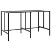vidaXL Stolik barowy, czarny, 200x100x110 cm, malowana proszkowo stal