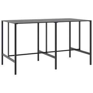vidaXL Stolik barowy, czarny, 200x100x110 cm, malowana proszkowo stal