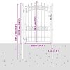 vidaXL Brama ogrodzeniowa Emmen z kolcami stalowa 103x134,5 cm czarna