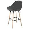 vidaXL Stołek barowy, ciemnoszary, tapicerowany tkaniną