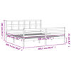 vidaXL Rama ł&oacute;żka z wezgłowiem, 200x200 cm, lite drewno