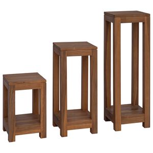 vidaXL Stojak na rośliny 3 szt. naturalny 25 x 25 x 80 cm