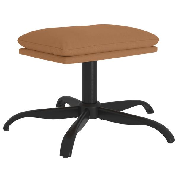 vidaXL Podnóżek, kolor taupe, 60x60x36 cm, tapicerowany mikrofibrą