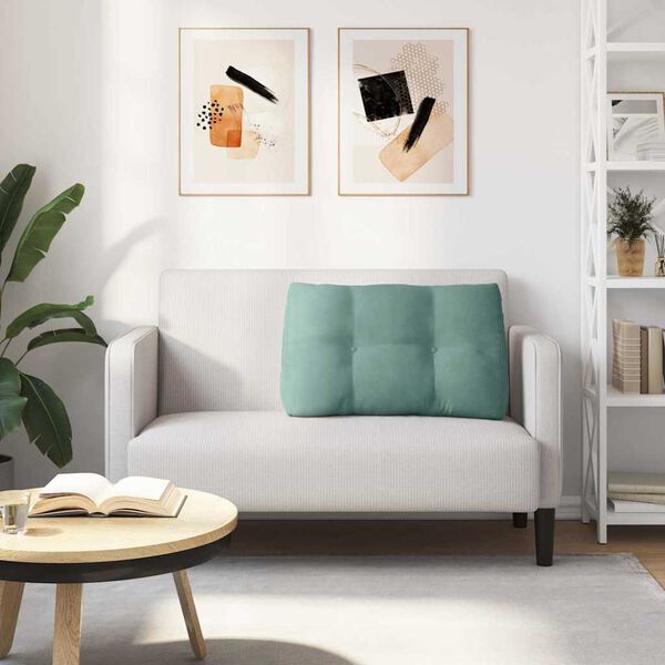 vidaXL Poduszka na plecy Zielony morski 80 x 24 x 50 cm Aksamit