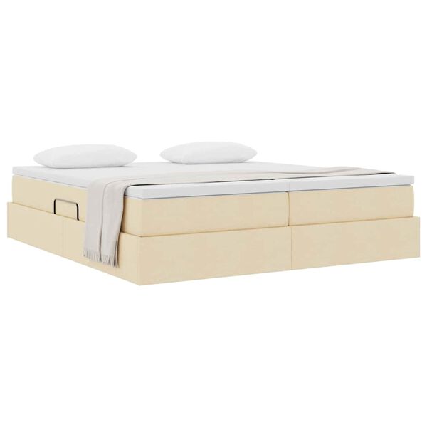 vidaXL Ł&oacute;żko z miejscem na przechowywanie i materacem 200 x 200 cm