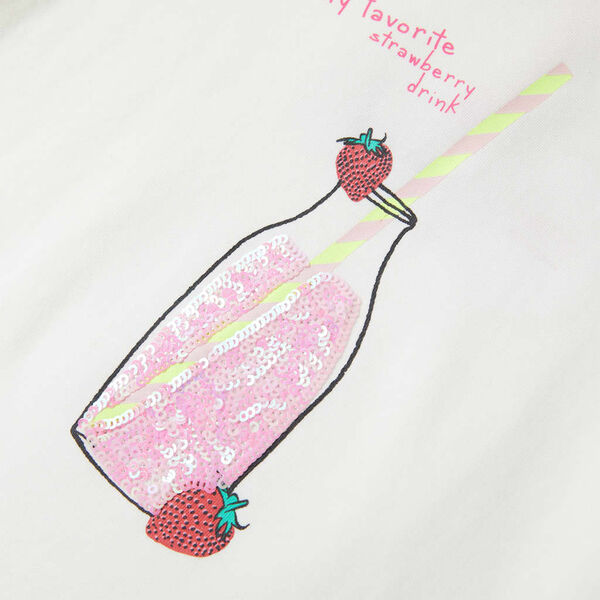 Koszulka dziecięca z kr&oacute;tkimi rękawami, ecru, 116