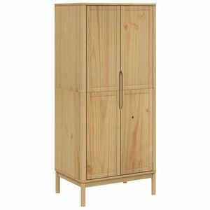 vidaXL Szafa FLORO, woskowy brąz, 77x53x171 cm, lite drewno sosnowe