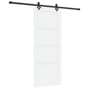 vidaXL Drzwi przesuwne ORKDAL 83 x 202 cm Lite drewno sosnowe Biały