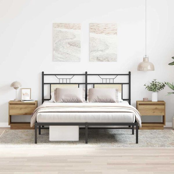 vidaXL Szafka Nocna z szufladą 2 pcs Dąb rzemieślniczy 45 x 34 x 44 cm