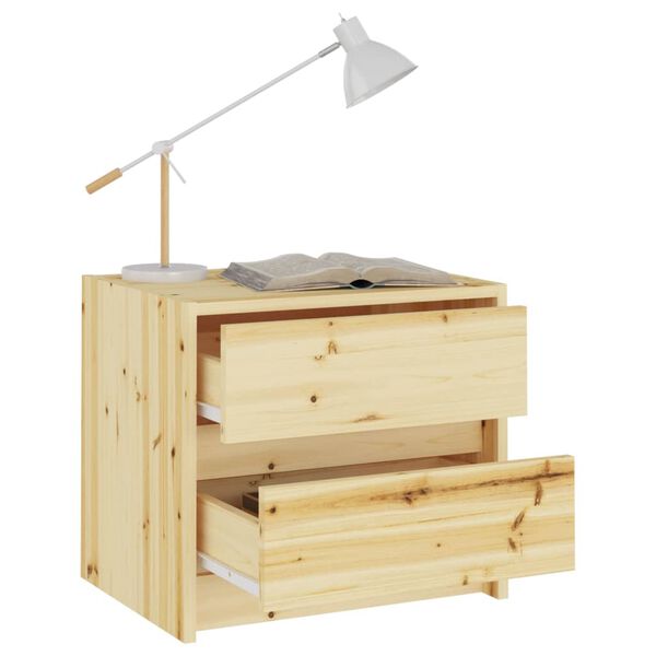 vidaXL Szafki nocne, 2 szt., 40x30,5x35,5 cm, lite drewno jodłowe