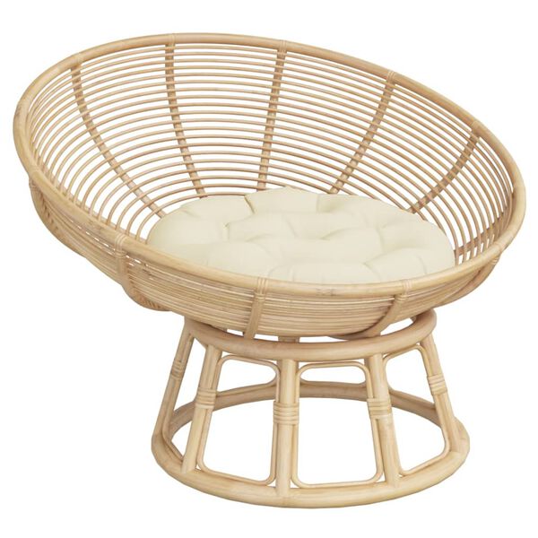 vidaXL Okrągła poduszka, kremowa, &Oslash; 60 x11 cm, tkanina Oxford