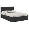 vidaXL Ramka ł&oacute;żka z szufladą Czarny 140 x 190 cm Drewno inżynieryjne