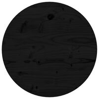 vidaXL Blat do stołu, okrągły, czarny, Ø40x3 cm, lite drewno sosnowe