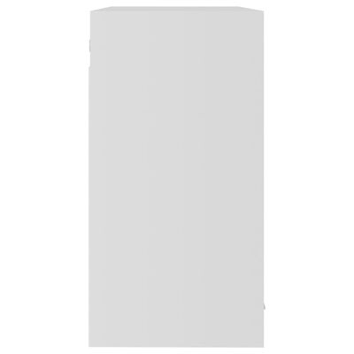 vidaXL Szafka wisząca z szybą, biała, 80x31x60 cm