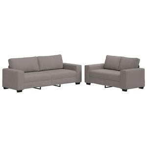 vidaXL 2-częściowy komplet wypoczynkowy z poduszkami, taupe, tkanina