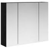 vidaXL Szafka z lustrem do łazienki Czarny Dąb 60 x 14,5 x 50 cm