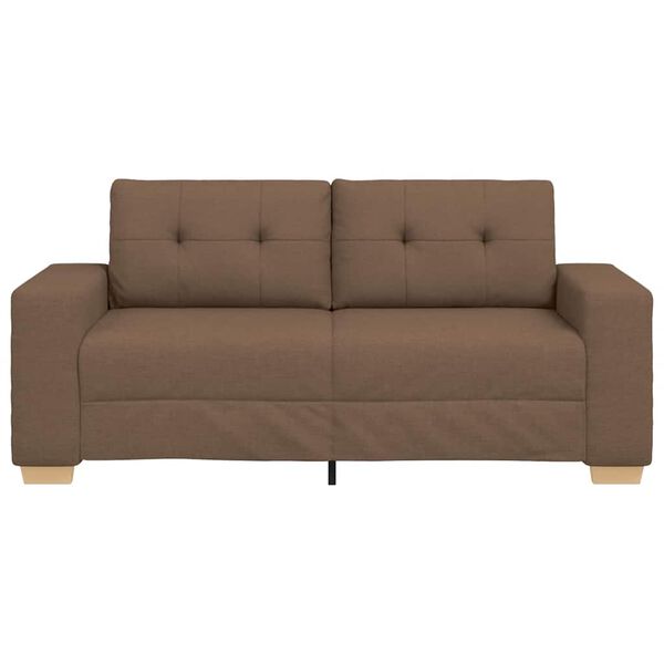 vidaXL Sofa dwuosobowa, brązowa, 180x77x82 cm, tkanina