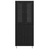 vidaXL Highboard Czarny Dąb 69,5 x 34 x 90 cm Materiał drewnopochodny
