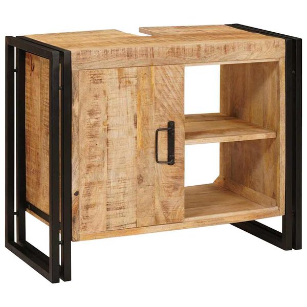 vidaXL Szafka pod umywalkę 71 x 33 x 58 cm Lite drewno mango i żelazo