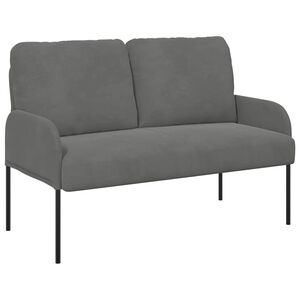 vidaXL Kanapy z poduszką 110cm Ciemnoszary sklejka