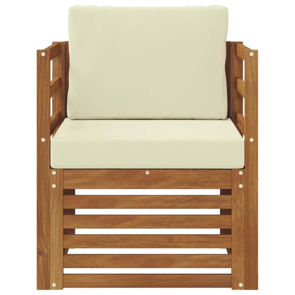 vidaXL Zestaw sof na zewnątrz Lite drewno akacjowe i poliester