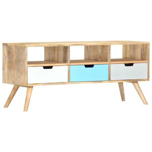 vidaXL Szafka pod TV, 110 x 35 x 48 cm, lite drewno mango