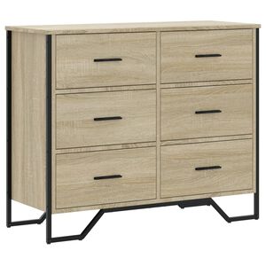 vidaXL Komoda, dąb sonoma, 91x35,5x74,5 cm, materiał drewnopochodny