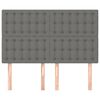 vidaXL Zagł&oacute;wek ciemnoszary 144x5x118/128 cm materiał