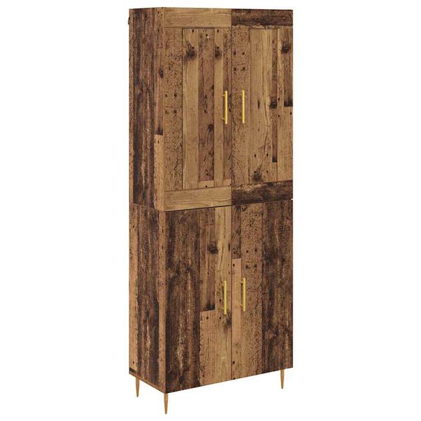 vidaXL Highboard Stare drewno 69,5 x 34 x 180 cm