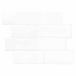 vidaXL Kafelka subway 10 pcs Biały 29 x 21 cm Poliuretan i PET