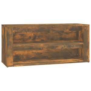 vidaXL P&oacute;łka na buty, przydymiony dąb, 100x35x45 cm