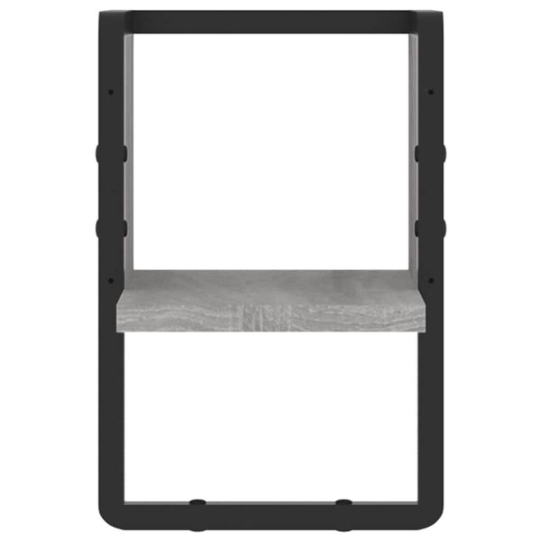 vidaXL P&oacute;łka ścienna z drążkiem, szary dąb sonoma, 20x25x30 cm